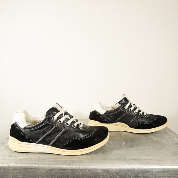 Ecco Leather Suede Tennis Shoe Running Sneaker Comfort 39 8.5 - Picture 6 of 6